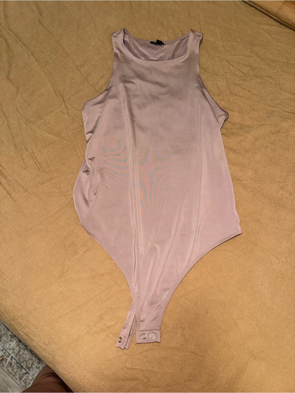 Express Sleeveless One-Piece Bodysuit in Dusty Lilac